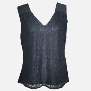 Laundry by Shelli Segal Sheer Lace Sleeveless Blouse Top